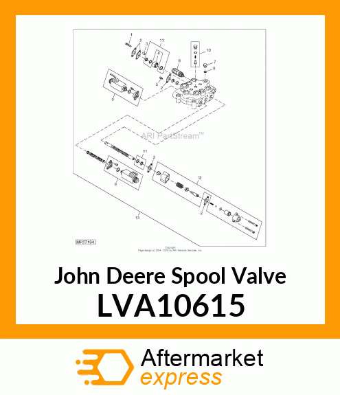 SPOOL VALVE, VALVE, LOADER 3 SPOOL LVA10615