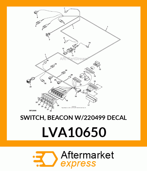 SWITCH, BEACON W/220499 DECAL LVA10650