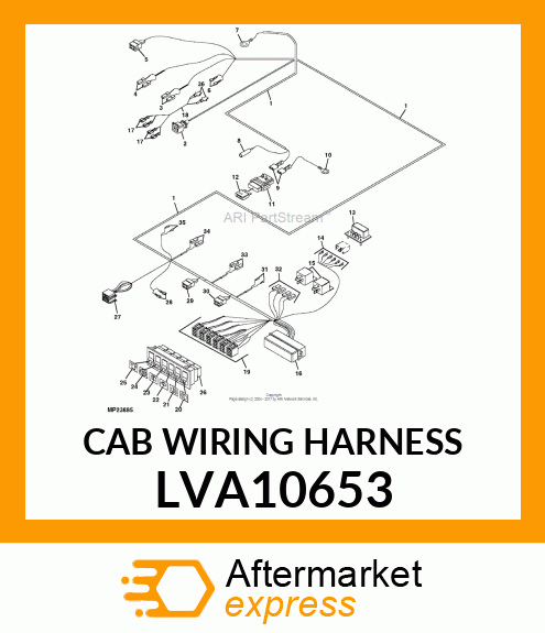 CAB WIRING HARNESS, WIRE HARNESS, A LVA10653