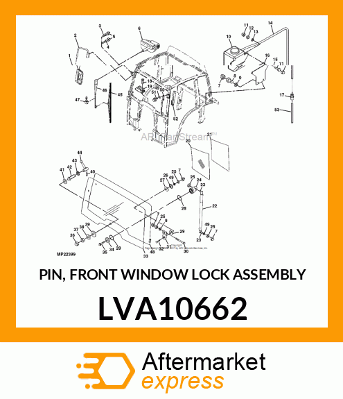 PIN, FRONT WINDOW LOCK ASSEMBLY LVA10662