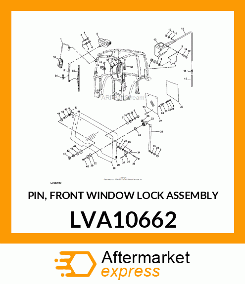 PIN, FRONT WINDOW LOCK ASSEMBLY LVA10662
