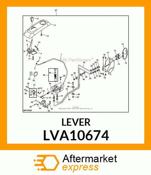 LEVER, ASSEMBLY 2 # LVA10674