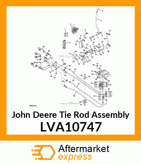 TIE ROD ASSEMBLY, ROD, JOYSTICK BOO LVA10747