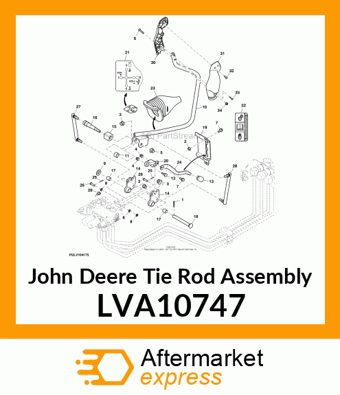 TIE ROD ASSEMBLY, ROD, JOYSTICK BOO LVA10747