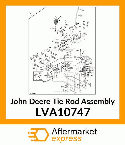 TIE ROD ASSEMBLY, ROD, JOYSTICK BOO LVA10747