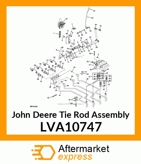 TIE ROD ASSEMBLY, ROD, JOYSTICK BOO LVA10747