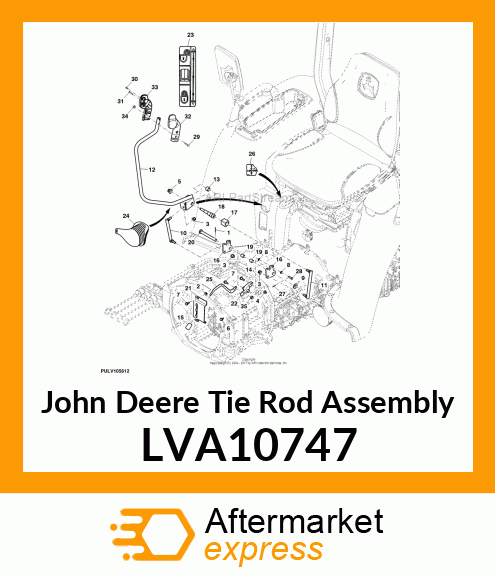 TIE ROD ASSEMBLY, ROD, JOYSTICK BOO LVA10747