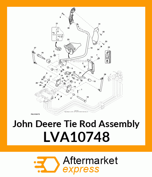 TIE ROD ASSEMBLY, ROD, JOYSTICK BUC LVA10748