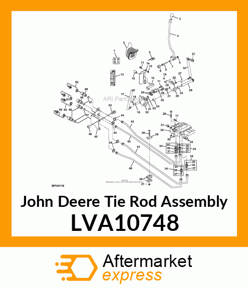 TIE ROD ASSEMBLY, ROD, JOYSTICK BUC LVA10748