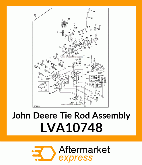 TIE ROD ASSEMBLY, ROD, JOYSTICK BUC LVA10748