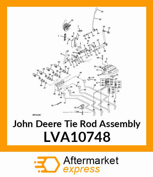 TIE ROD ASSEMBLY, ROD, JOYSTICK BUC LVA10748