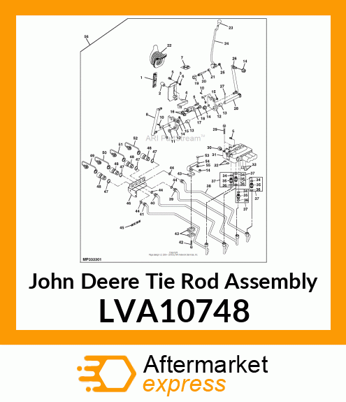 TIE ROD ASSEMBLY, ROD, JOYSTICK BUC LVA10748