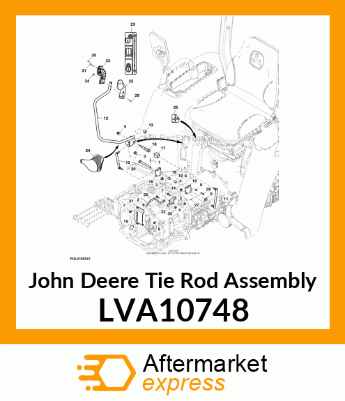 TIE ROD ASSEMBLY, ROD, JOYSTICK BUC LVA10748