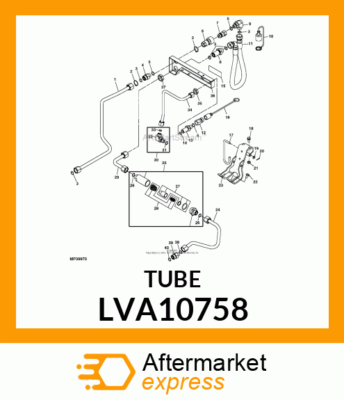 OIL LINE, LINE, HYDRAULIC PBY COUP LVA10758