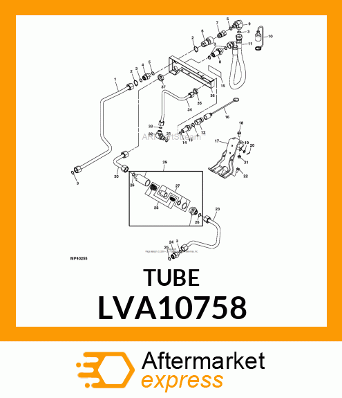 OIL LINE, LINE, HYDRAULIC PBY COUP LVA10758