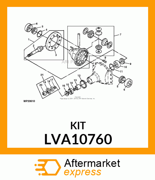 KIT, DIFFERENTIAL BEARING LVA10760