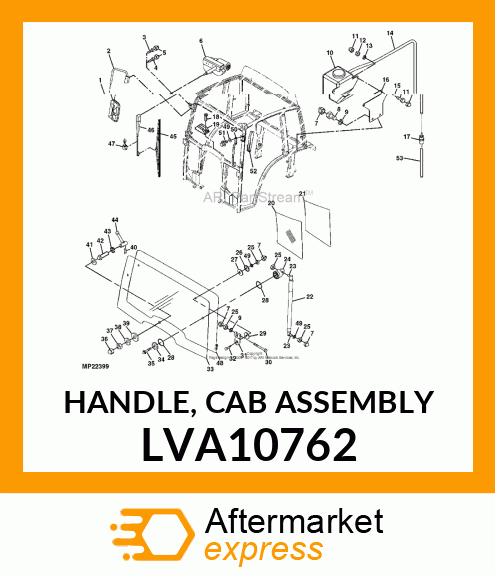 HANDLE, CAB ASSEMBLY LVA10762