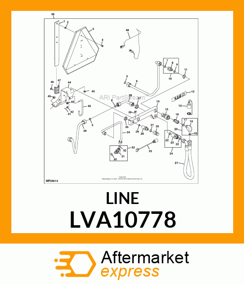 LINE, HYDRAULIC TANK LVA10778