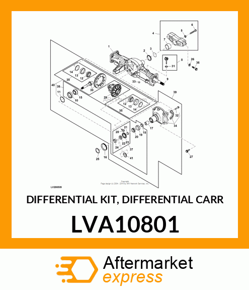 DIFFERENTIAL KIT, DIFFERENTIAL CARR LVA10801