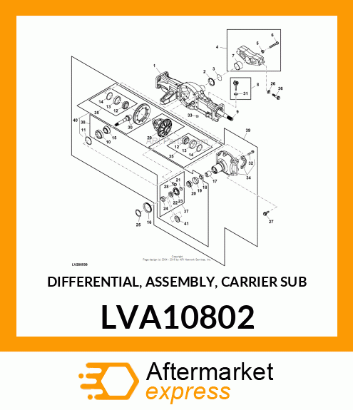 DIFFERENTIAL KIT, DIFFERENTIAL CARR LVA10802