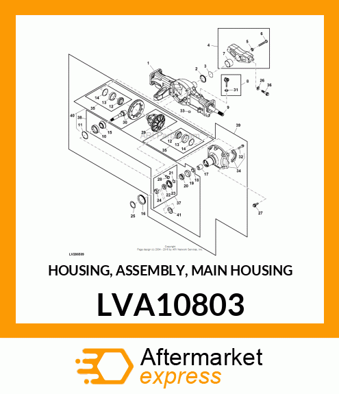 HOUSING KIT, ASSEMBLY, AXLE HOUSING LVA10803