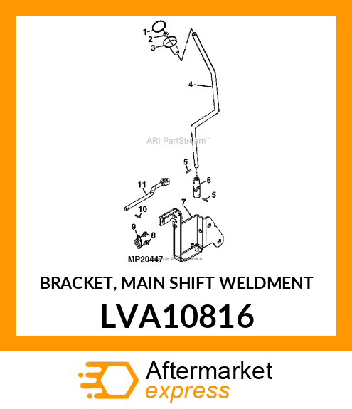 BRACKET, MAIN SHIFT WELDMENT LVA10816