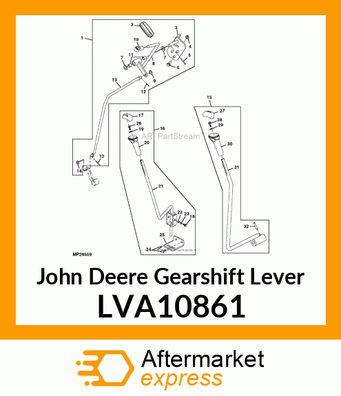 LEVER, MAINSHIFT ASSY LVA10861