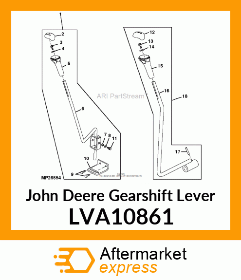 LEVER, MAINSHIFT ASSY LVA10861