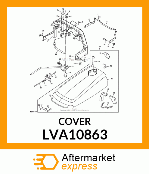 ASSY, FUEL DOOR LVA10863