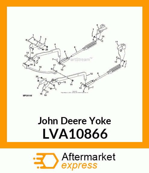 YOKE, LINK, THREADED LIFT LVA10866