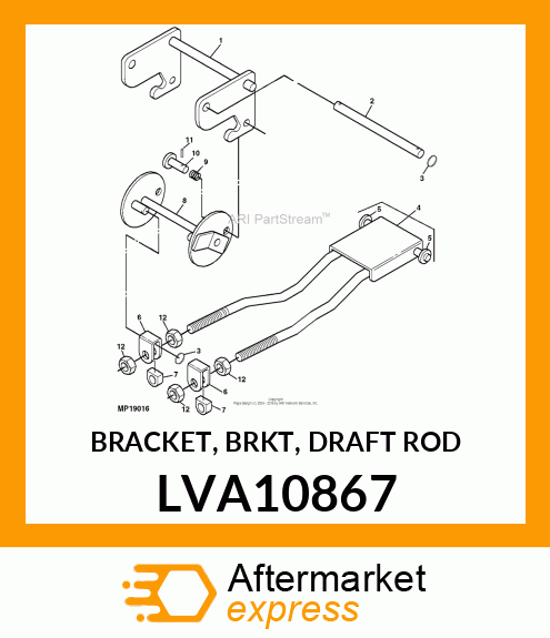 BRACKET, BRKT, DRAFT ROD LVA10867 LVA10867