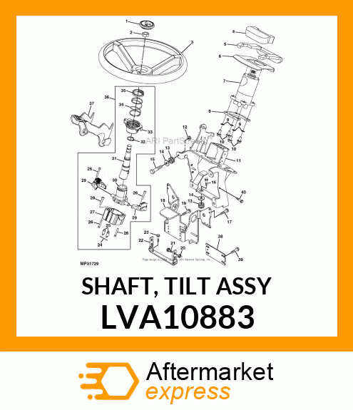 SHAFT, TILT ASSY LVA10883