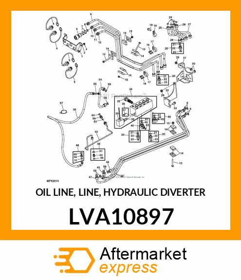 OIL LINE, LINE, HYDRAULIC DIVERTER LVA10897