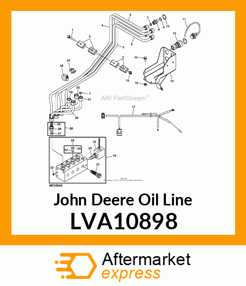 OIL LINE, LINE, HYDRAULIC DIVERTER LVA10898