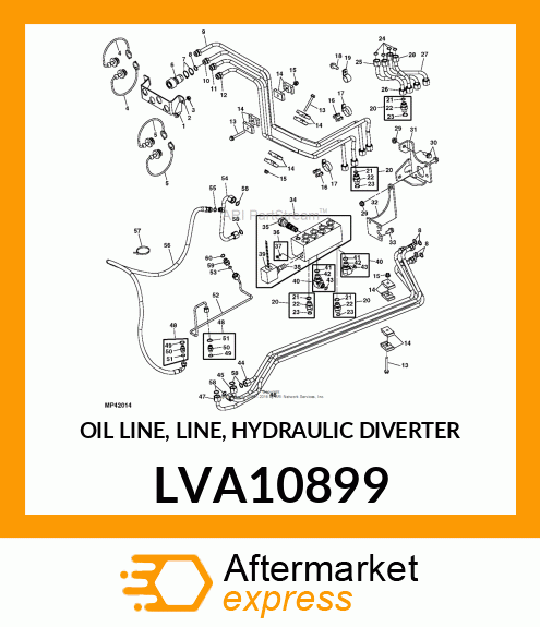 OIL LINE, LINE, HYDRAULIC DIVERTER LVA10899