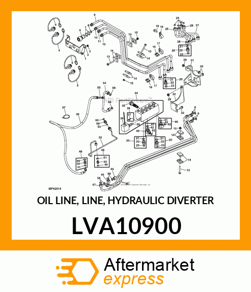 OIL LINE, LINE, HYDRAULIC DIVERTER LVA10900