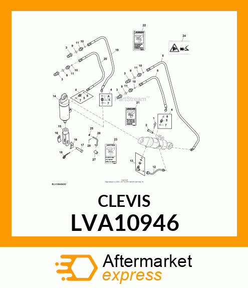 CLEVIS, REMOVEABLE, TILT CYLINDER LVA10946