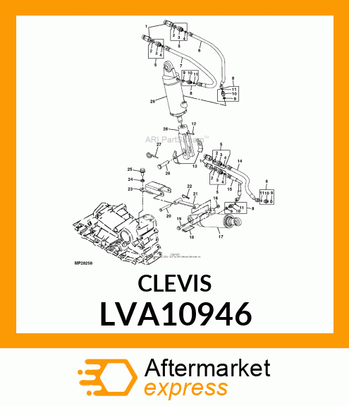 CLEVIS, REMOVEABLE, TILT CYLINDER LVA10946