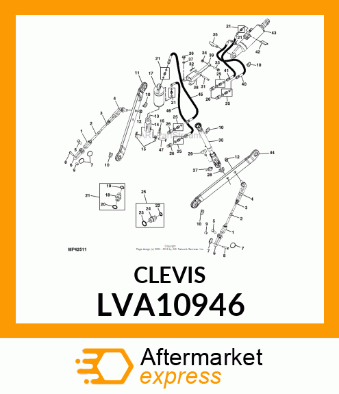 CLEVIS, REMOVEABLE, TILT CYLINDER LVA10946