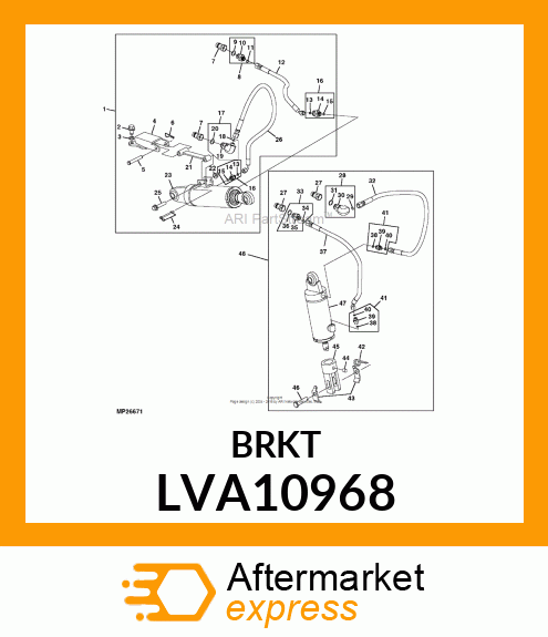 BRACKET, TOP CYLINDER SUPPORT WELDM LVA10968