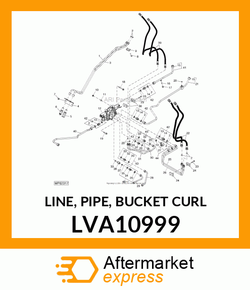 LINE, PIPE, BUCKET CURL LVA10999