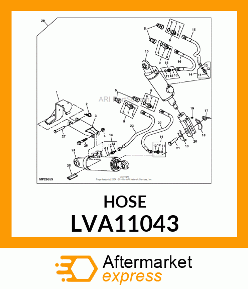 HYDRAULIC HOSE, HOSE, HYDRAULIC,TOP LVA11043