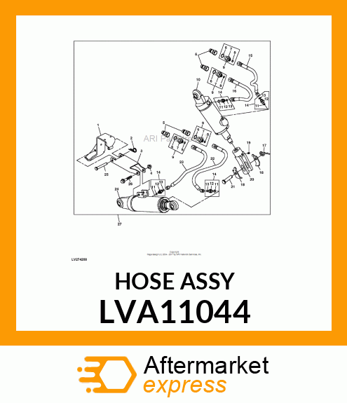 HYDRAULIC HOSE, HOSE, HYDRAULIC, TO LVA11044