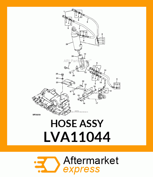 HYDRAULIC HOSE, HOSE, HYDRAULIC, TO LVA11044