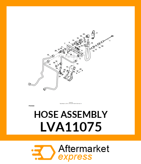 HYDRAULIC HOSE, HOSE, HYDRAULIC PBY LVA11075