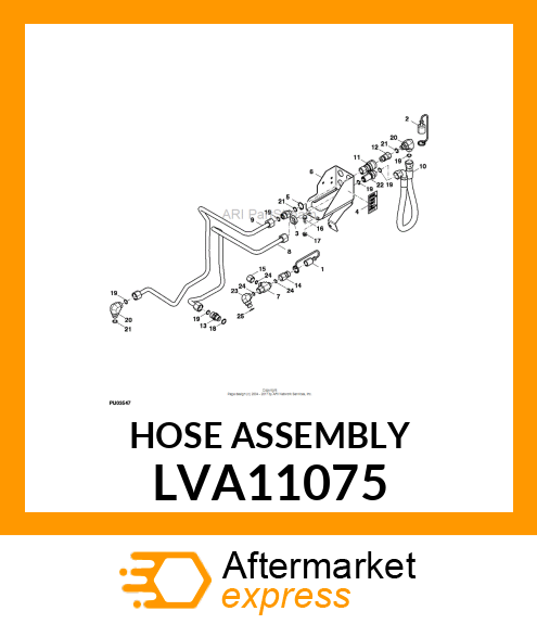 HYDRAULIC HOSE, HOSE, HYDRAULIC PBY LVA11075