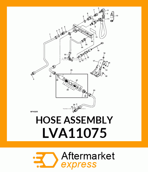 HYDRAULIC HOSE, HOSE, HYDRAULIC PBY LVA11075