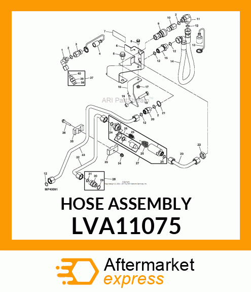 HYDRAULIC HOSE, HOSE, HYDRAULIC PBY LVA11075