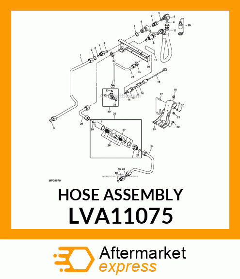 HYDRAULIC HOSE, HOSE, HYDRAULIC PBY LVA11075