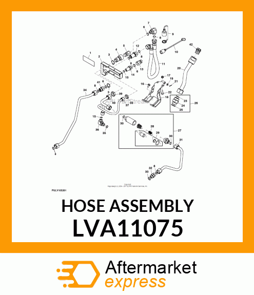 HYDRAULIC HOSE, HOSE, HYDRAULIC PBY LVA11075